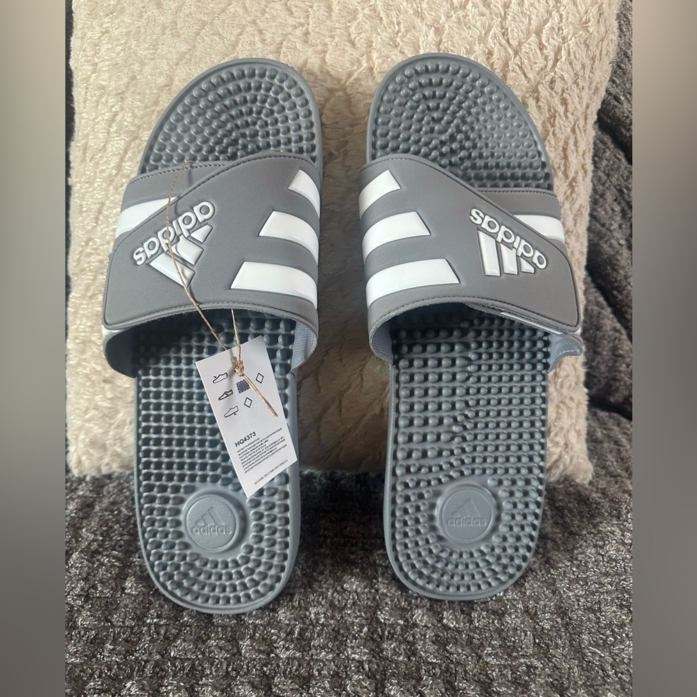 Adidas‎ Mens adissage grey slides sizes 17
